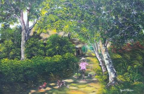 Tranh Sơn Dầu Ngõ Vắng